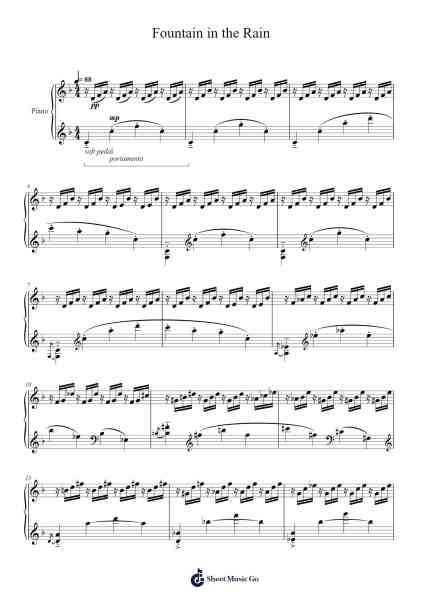 Fountain in the Rain Sheet Music by William Gillock-Arr.Hedbraith