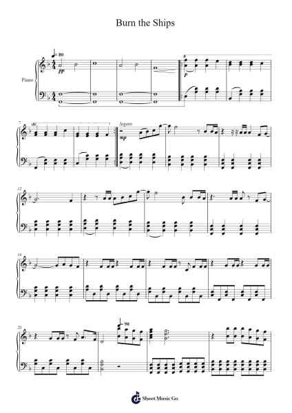 Burn the Ships Sheet Music by For King and Country-Arr.Payrusk