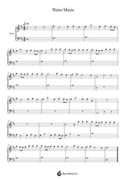 Water Music Sheet Music by Georg Friedrich Händel-Arr.Scripla Brookfe