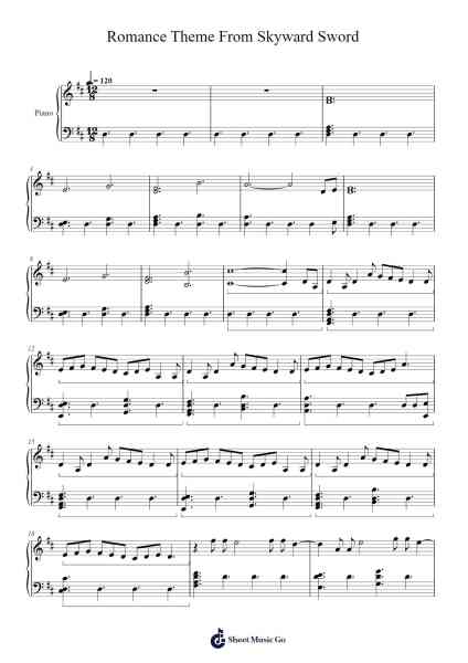 Romance Theme From Skyward Sword Sheet Music by Takeshi Hama-Arr.Greydre Keithburne