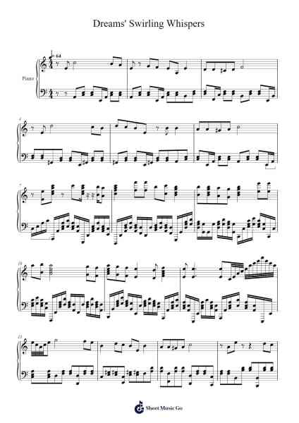 Dreams' Swirling Whispers - The Fontaine Night Waltz Sheet Music by Yu-Peng Chen-Arr.Lamjane