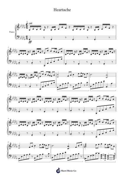 Heartache Sheet Music by Toby Fox-Arr.Lytckey Comnel