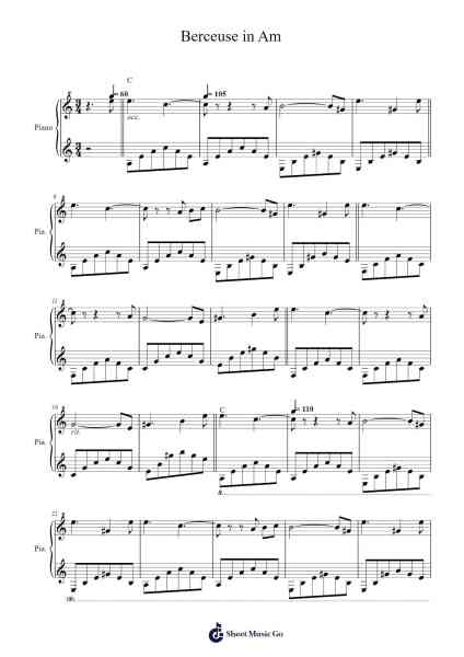 Berceuse in Am Sheet Music by Michael Ake-Arr.Licroft Lionelclaire