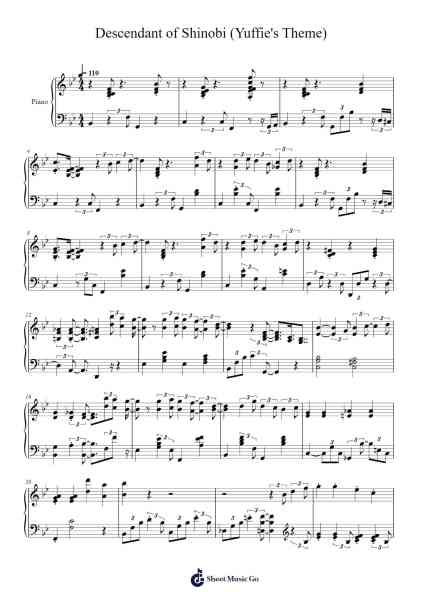 Descendant of Shinobi (Yuffie's Theme) from Final Fantasy VII Sheet Music by undefined-Arr.Sibylmos Fordridge