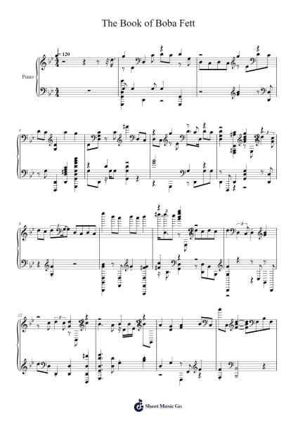 The Book of Boba Fett - Main Title Theme Sheet Music by Ludwig Göransson-Arr.Earmay