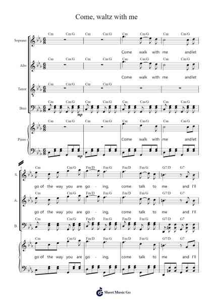 Come, Waltz with Me Sheet Music by Demis Roussos-Arr.Egpert