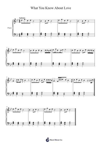 What You Know About Love Sheet Music by Pop Smoke-Arr.O'Conbrooke