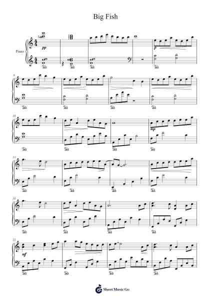 Big Fish Sheet Music by Shen Zhou-Arr.Pearroe
