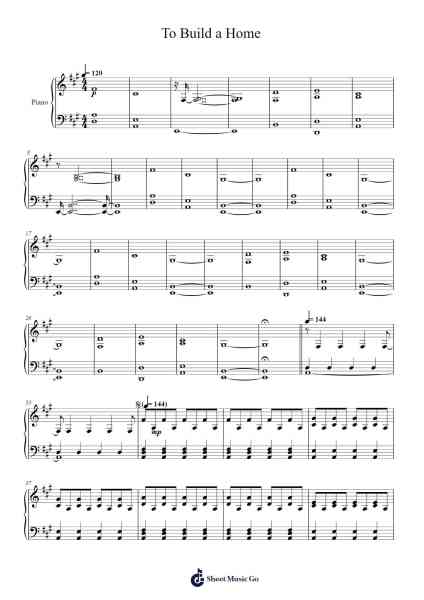 To Build a Home Sheet Music by The Cinematic Orchestra-Arr.Mollpag