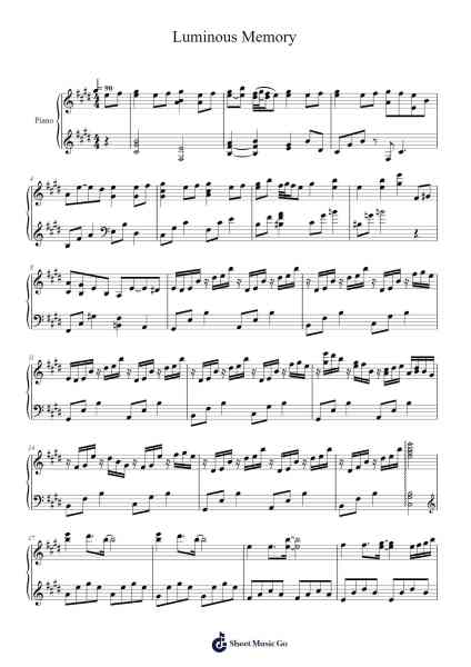 Luminous Memory Sheet Music by Wyattgiles Zalot-Arr.Hoodjoan