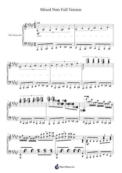 Mixed Nuts Full Version Sheet Music by Official HIGE DANdism-Arr.Pomeo Walshbee