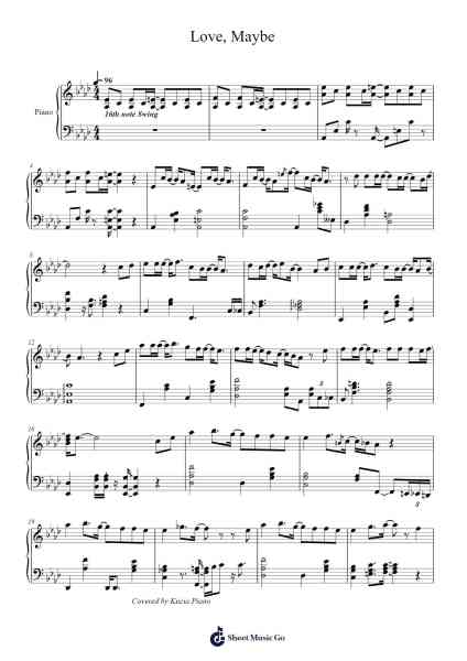 Love, Maybe Sheet Music by MeloMance-Arr.Huce Earlville