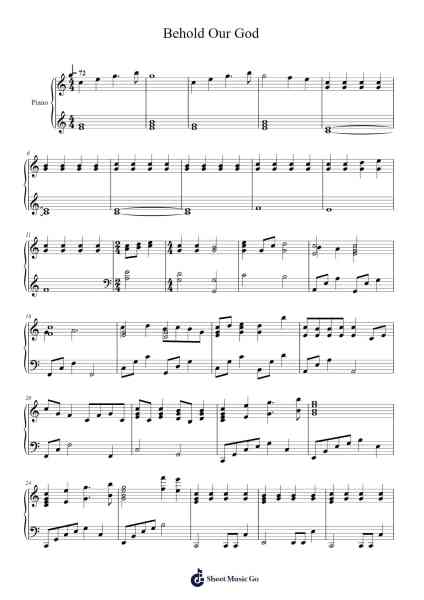 Behold Our God Sheet Music by Sovereign Grace Music-Arr.Marhum