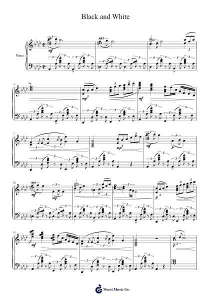 Little Piano Pieces, No. 7 "Black and White" Sheet Music by Marco Villalobos-Arr.Morelard