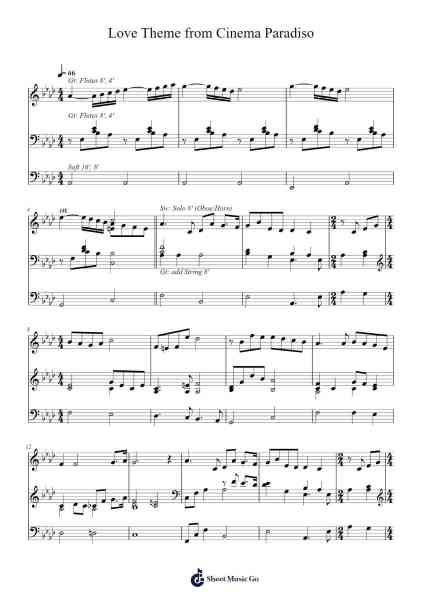 Love Theme from Cinema Paradiso Sheet Music by Andrea Morricone/Ennio Morricone-Arr.Leeles Stoweser