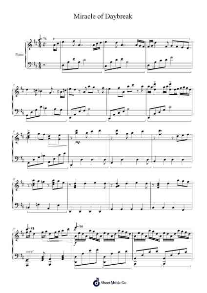 Miracle of Daybreak Sheet Music by WhiteCapella-Arr.Rooven