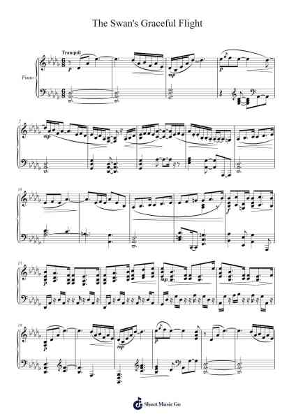 Prelude "The Swan's Graceful Flight" Sheet Music by Bruceraine Baldkay-Arr.Sigjeff