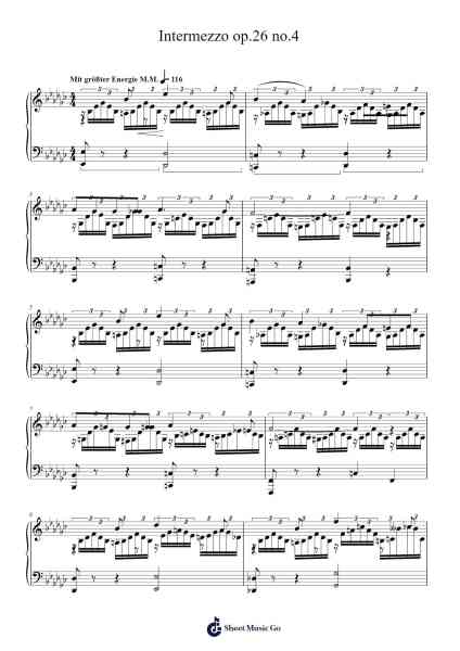 Intermezzo Op. 26 No. 4 Sheet Music by Robert Schumann-Arr.Ronbard