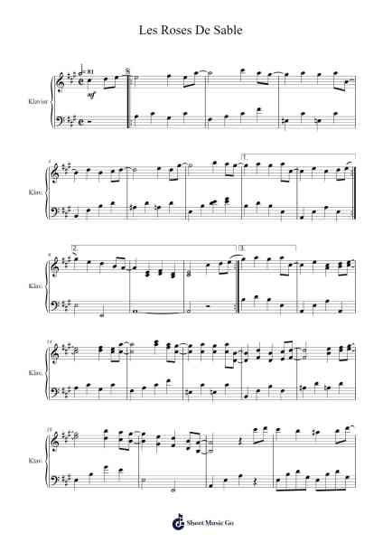 Les Roses De Sable Sheet Music by Richard Clayderman-Arr.Leron