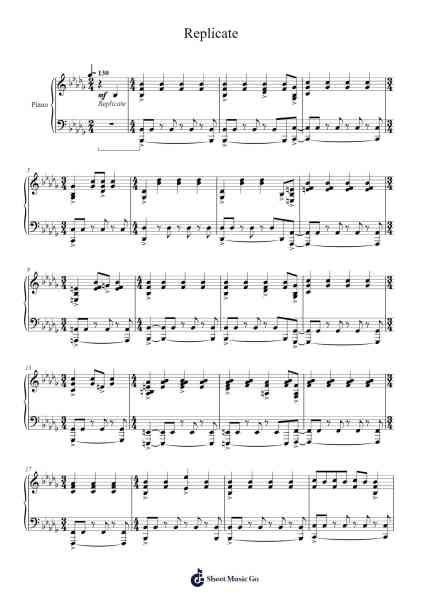 Replicate Sheet Music by Michael Salvatori-Arr.Rusmike Hudje