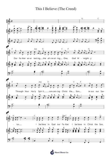 This I Believe (The Creed) Sheet Music by Matt Crocker/Ben Fielding-Arr.Yedle Adelo