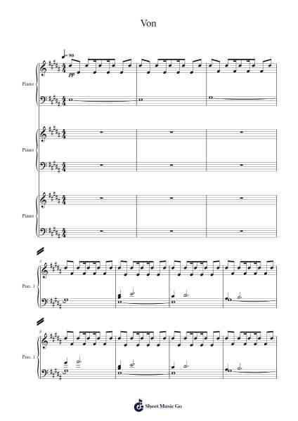 Von Sheet Music by Yoko Kanno-Arr.Fasthue