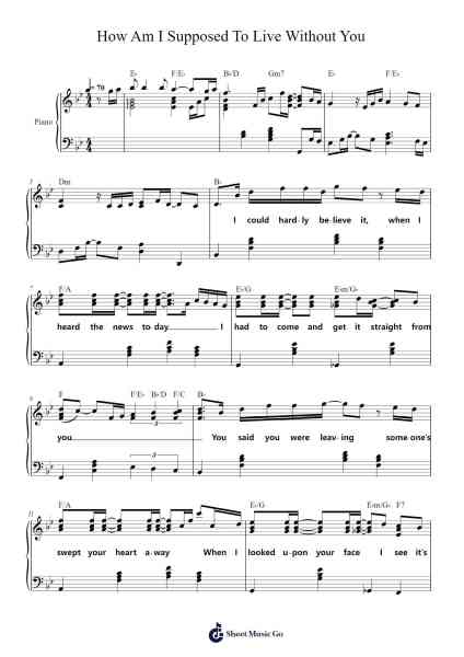 How Am I Supposed To Live Without You Sheet Music by Michael Bolton-Arr.Hobbaird Birdsibyl