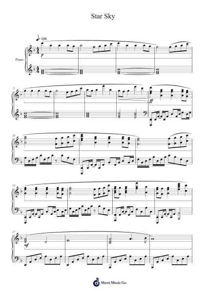 Star Sky Sheet Music by Two Steps From Hell-Arr.Sherkes Dofrank