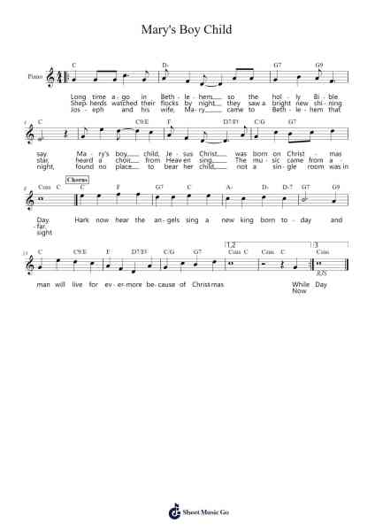 Mary's Boy Child النوتات الموسيقية بواسطة Jester Hairston-ترتيب.Jefgiles Greren