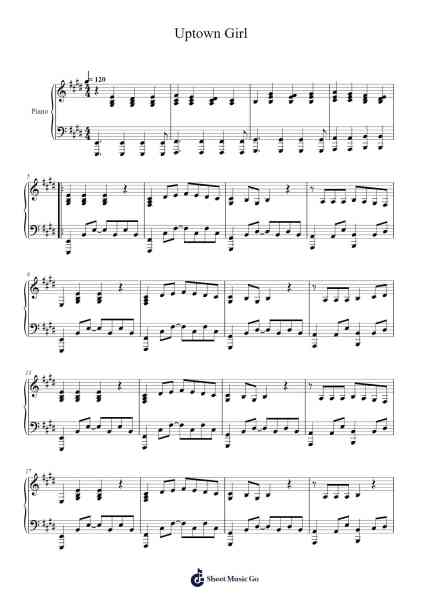 Uptown Girl Sheet Music by Billy Joel-Arr.Rayward