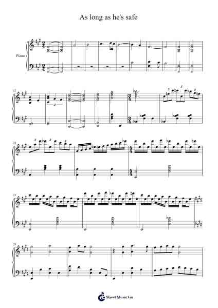 As long as he's safe Sheet Music by John Powell-Arr.Gunchi