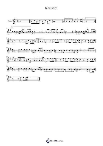 Resistiré Sheet Music by undefined-Arr.Guntrine