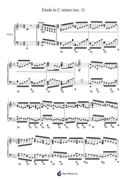 Etude in C Minor Sheet Music by Priestnic Jimxine-Arr.Chloepole