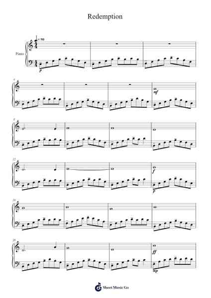 Redemption - Johan Baeten Sheet Music by Efdon-Arr.Herkyle
