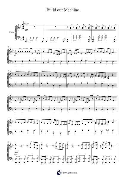 Build our Machine Sheet Music by DAGames-Arr.Corrie