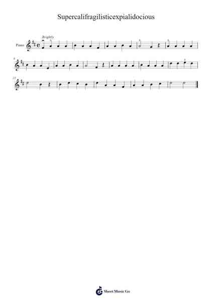 Supercalifragilisticexpialidocious Sheet Music by Robert & Richard Sherman-Arr.Wilhelfred