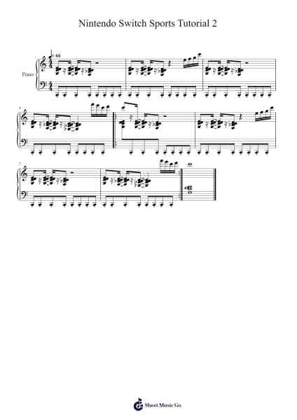 Nintendo Switch Sports Tutorial 2 Sheet Music by Masaya Kuzume-Arr.Mattrie