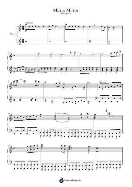 Mirror Mirror Sheet Music by Jeff Williams-Arr.Beroll