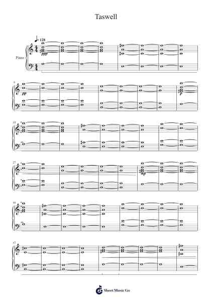 Taswell - Piano Solo Sheet Music by C418-Arr.Evejob