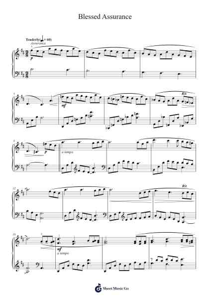 Blessed Assurance Sheet Music by Phoebe P. Knapp-Arr.Prihue Roslan
