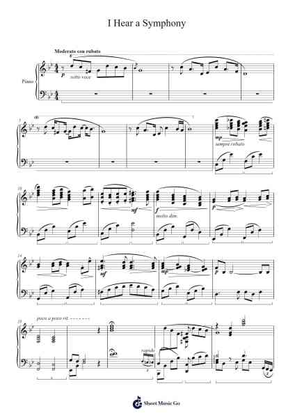 I Hear a Symphony Sheet Music by Cody Fry-Arr.Dawnvia