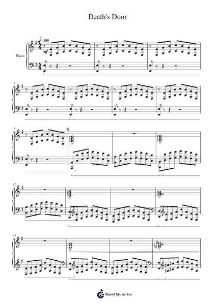Death's Door Sheet Music by David Fenn-Arr.Faulkvan