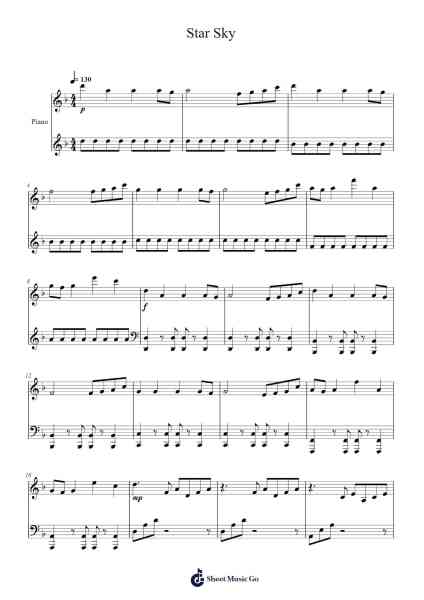 Star Sky Sheet Music by Two Steps From Hell-Arr.Stilkim