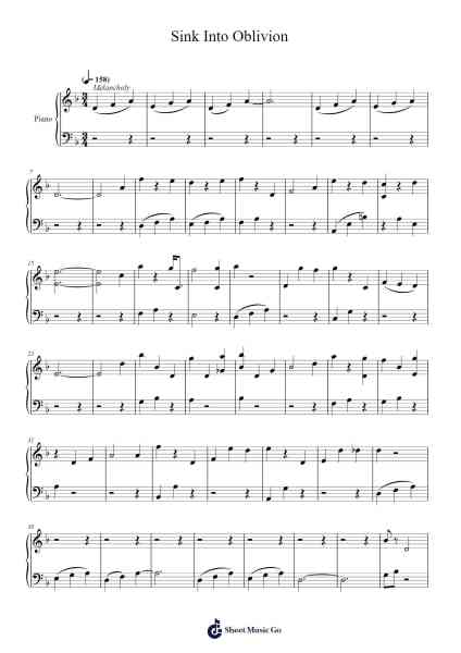 Sink Into Oblivion Sheet Music by HOYO-MiX-Arr.Mikejay Croftges