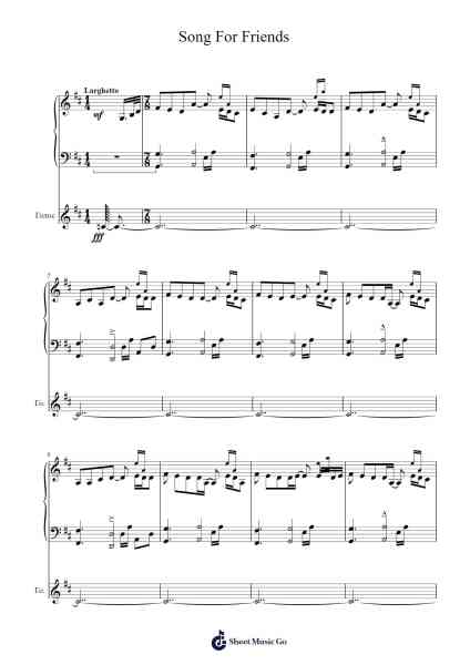 Song For Friends Sheet Music by Jun Maeda-Arr.Crodre Kipqe