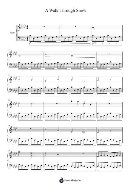 A Walk Through Snow Sheet Music by Poebelle-Arr.Gailma