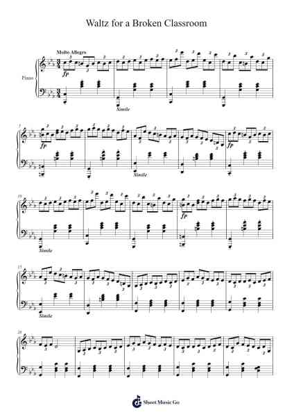 Waltz for a Broken Classroom Sheet Music by Foxreed-Arr.Dierclaude Hedwill