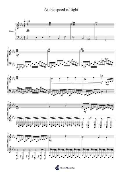 At the speed of light Sheet Music by Dimrain47-Arr.Reywood