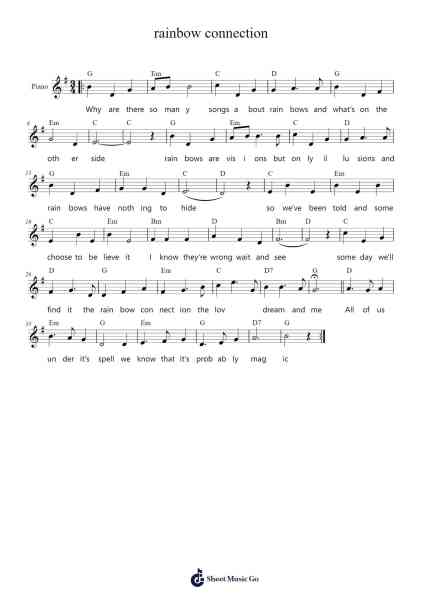 rainbow connection Sheet Music by Kenneth Ascher-Arr.Stechill Argale