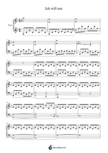 Ich will nur Sheet Music by Philipp Poisel-Arr.Manssom Pulwylde